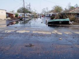 View north from Judge Perez after Murphy Oil Spill