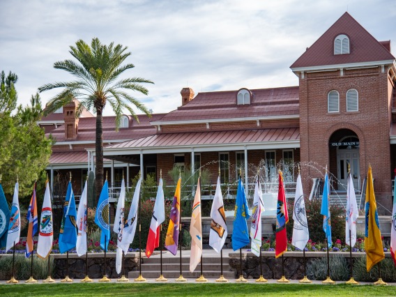 Native Nations Flag Ceremony held outside Old Main on Dec 6, 2019.