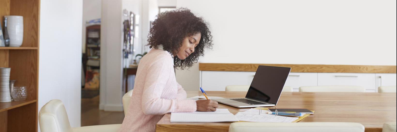 Woman on a laptop computer