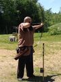 Me shooting a longbow