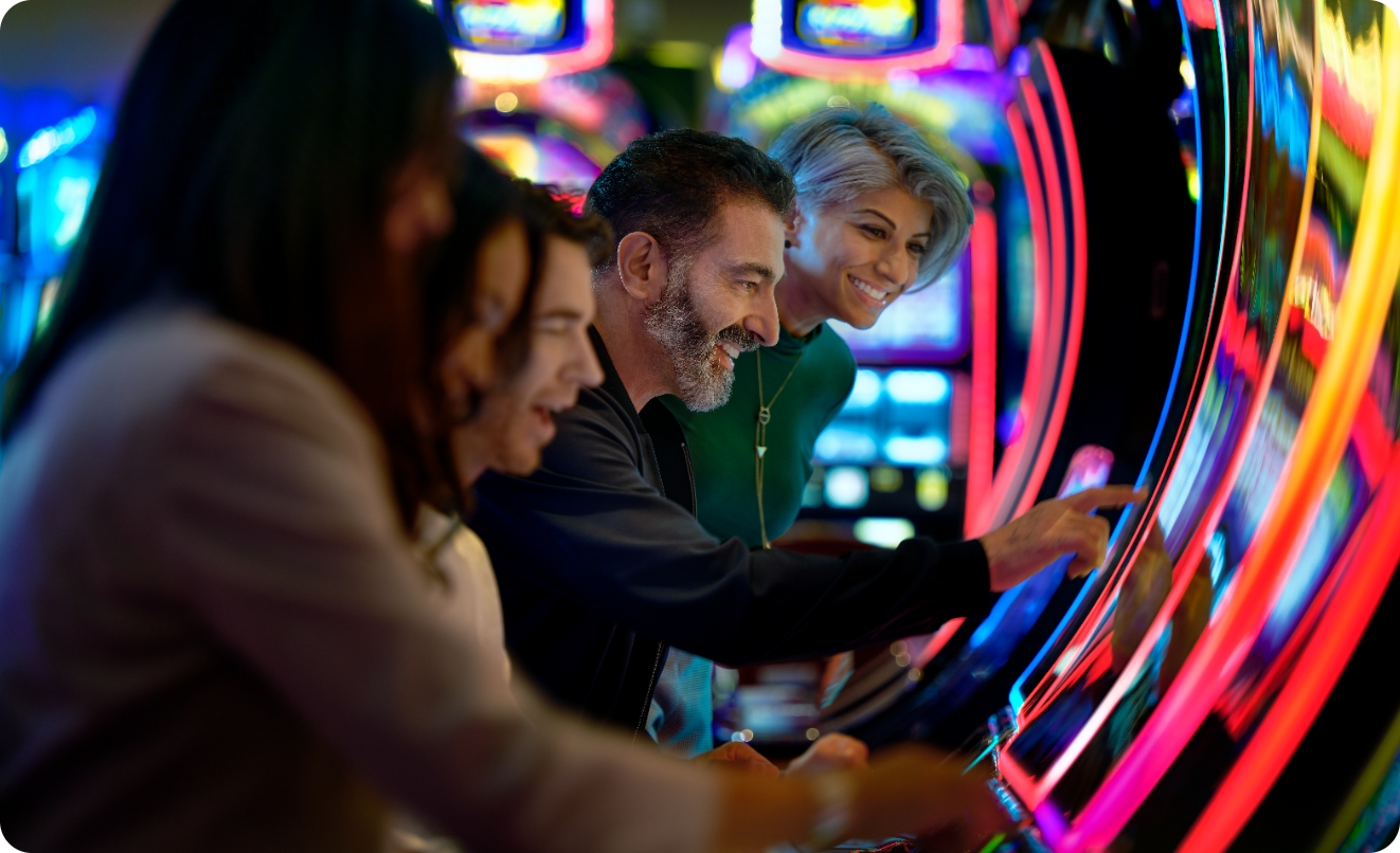 Winner’s Edge members enjoying their time by the slot machines