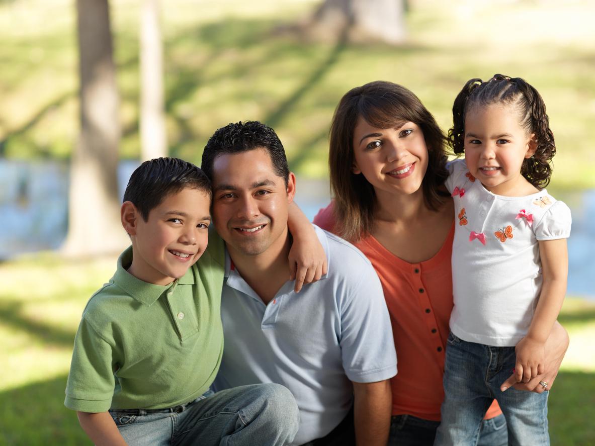 Family smiling