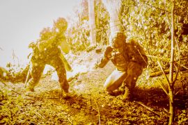 Ukrainian soldiers fire 120mm mortar towards a Russian position on the front line at Chasiv Yar in Donetsk, Ukraine [File: Oleg Petrasiuk/Ukrainian Armed Forces via AP]