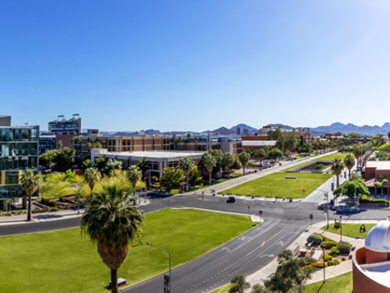 Aerial view of the UArizona campus