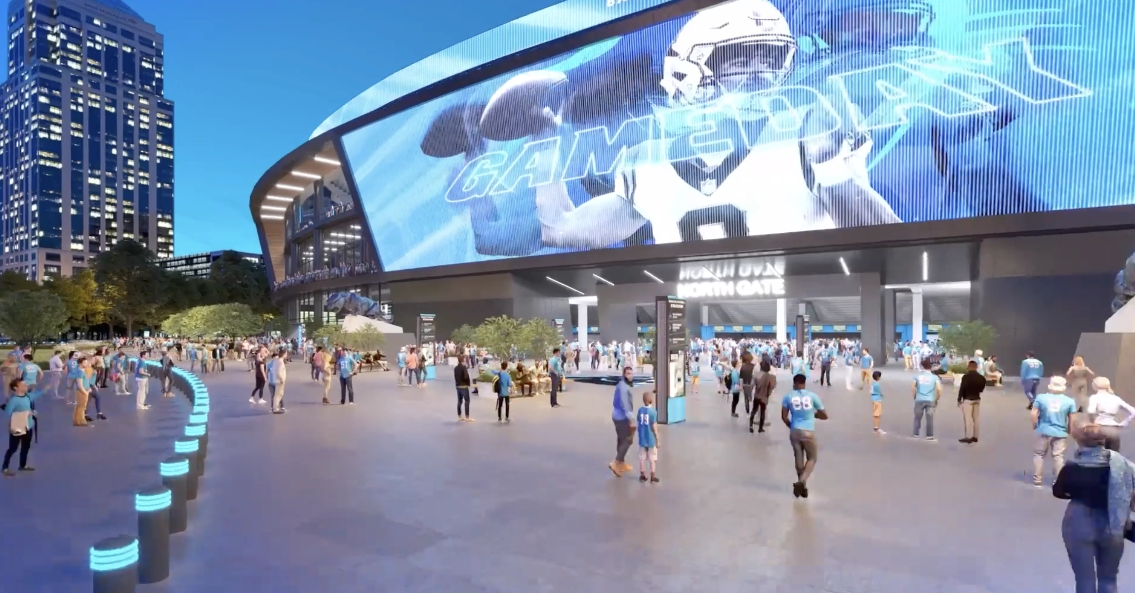 Rendering of the future look of Bank of America Stadium