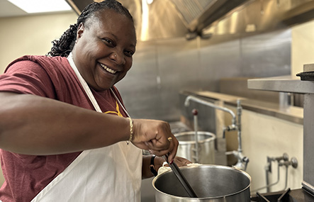 Woman cooking