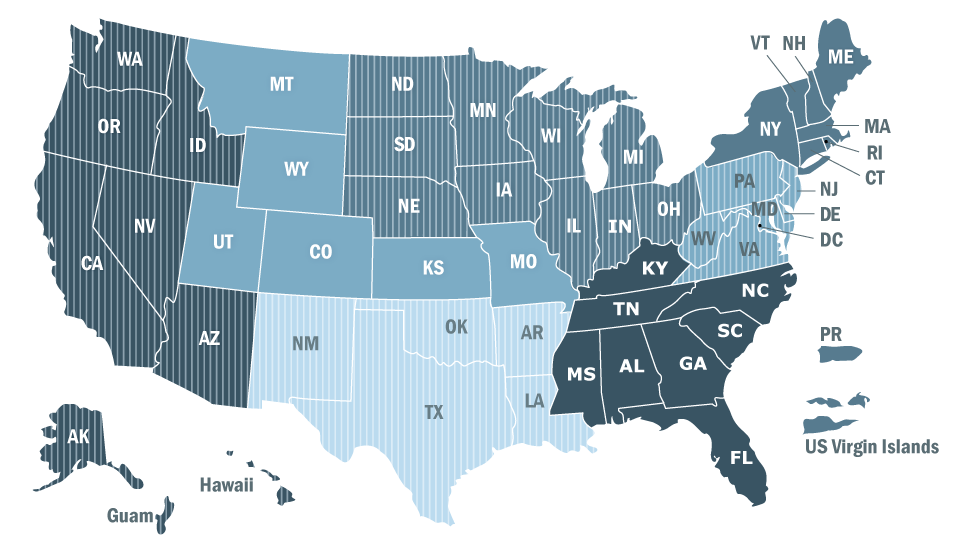 BLS Regions Map