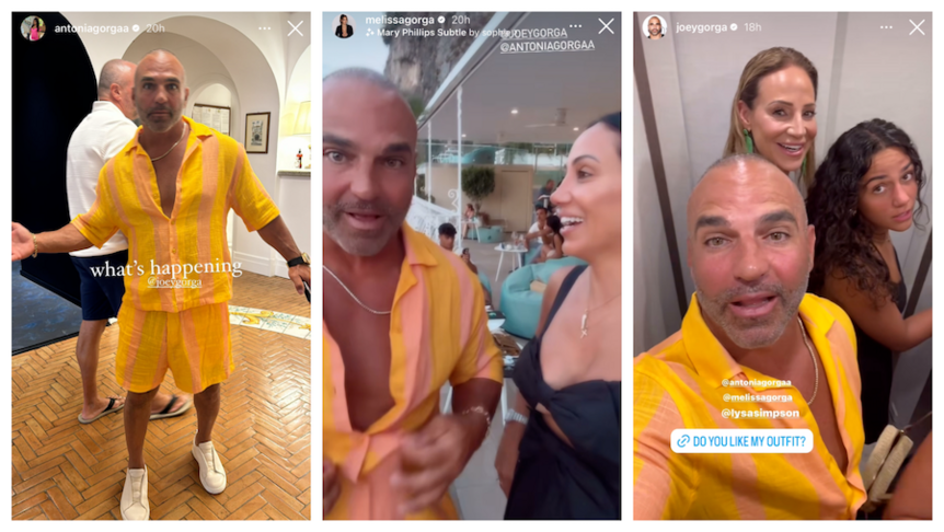 RHONJ Joe Gorga's Italian vacation outfit