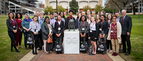 MS Youth Institute students pose with Bully