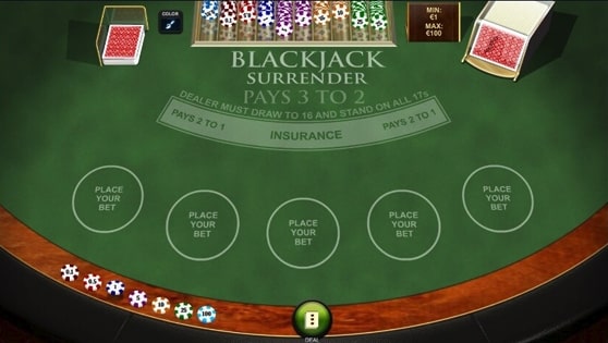 Blackjack surrender