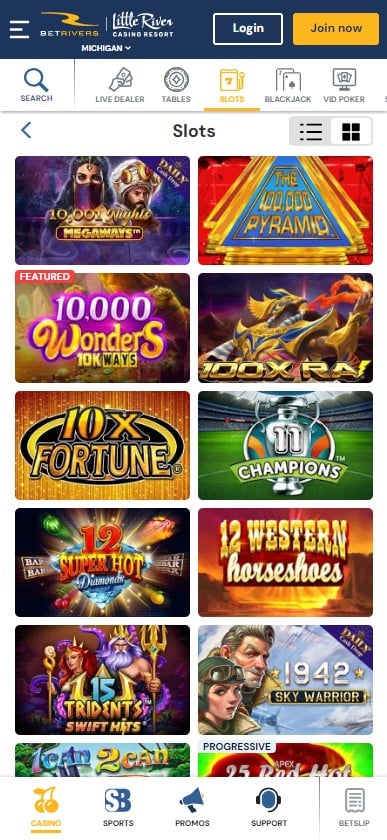 BetRivers Casino Michigan slots