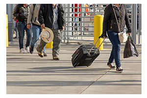 Pedestrians at San Ysidro port of entry