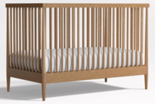 Recalled Crate & Barrel Hampshire Crib - Natural Brown