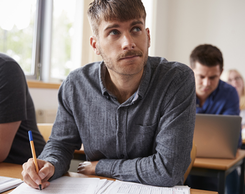 adult white male in classroom setting