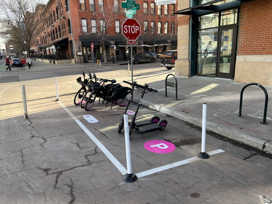 Lyft Parking Box located at Wynkoop and 17th Avenue