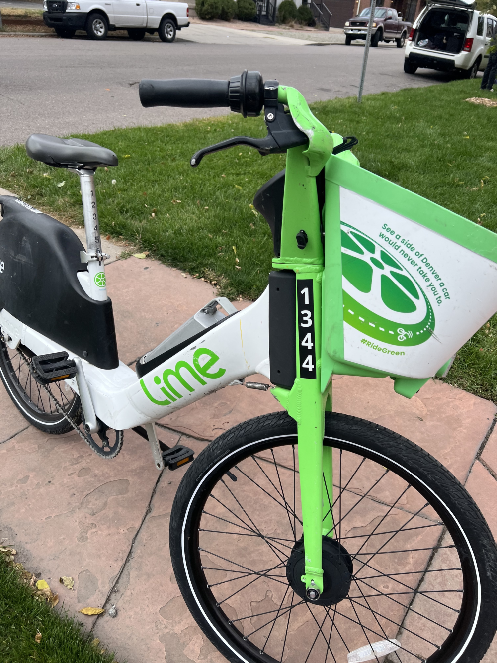 Photo of Lime bike with bike number circled