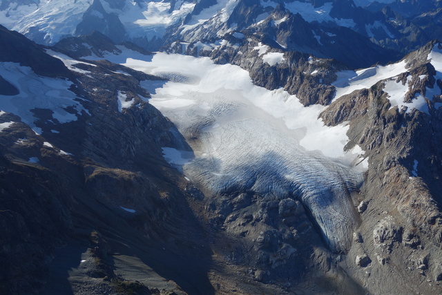 Snow line at South Cascade Glacier