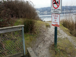 Looking West before thee addition of new boardwalk