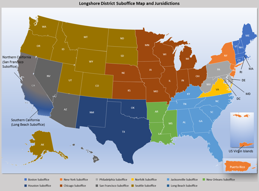 Longshore District Office Map