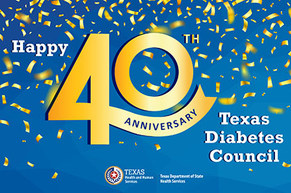 Texas Diabetes Council 40th Anniversary logo