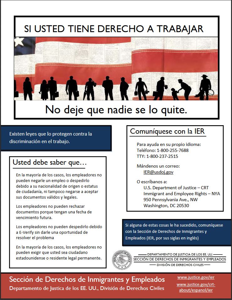 Afiche de Derecho al Trabajo