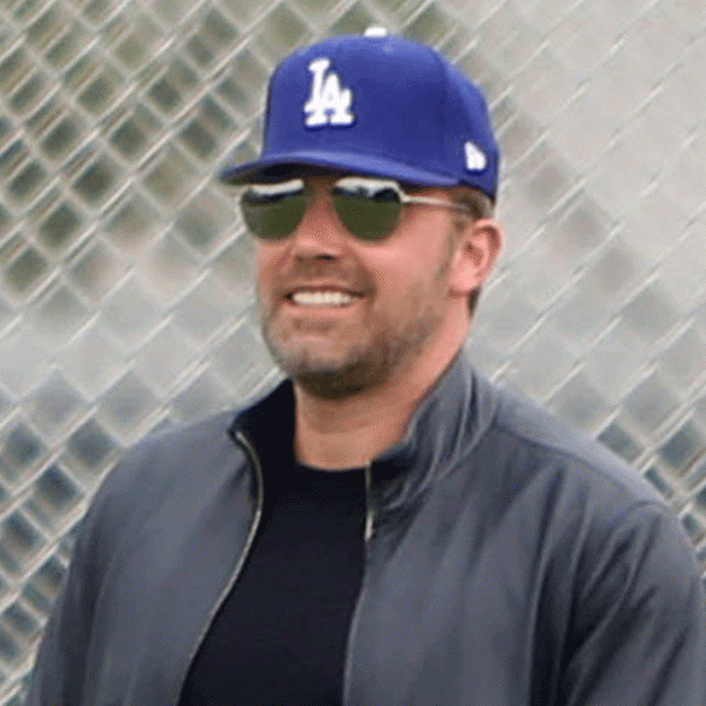 Ben Affleck in dodgers hat