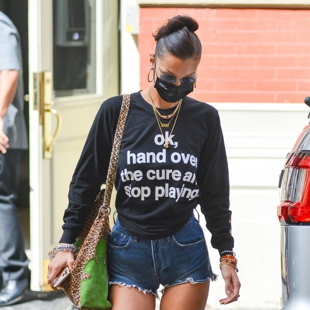 bella hadid in cure tee