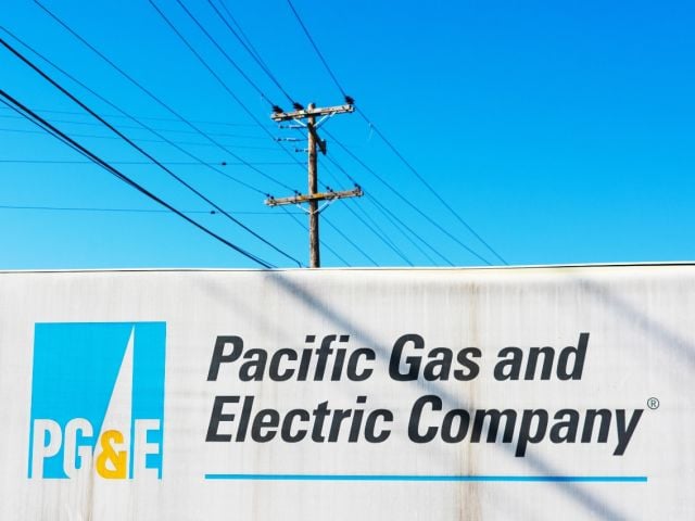 PG&E sign