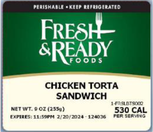 Fresh & Ready Foods Chicken Torta Sandwich