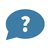 icon of question mark in speech bubble