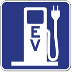 Electric charging sign