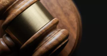 A closeup of a gavel.