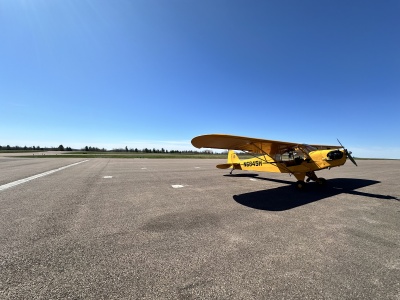 Piper Cub Airplane at Garrett County Airport