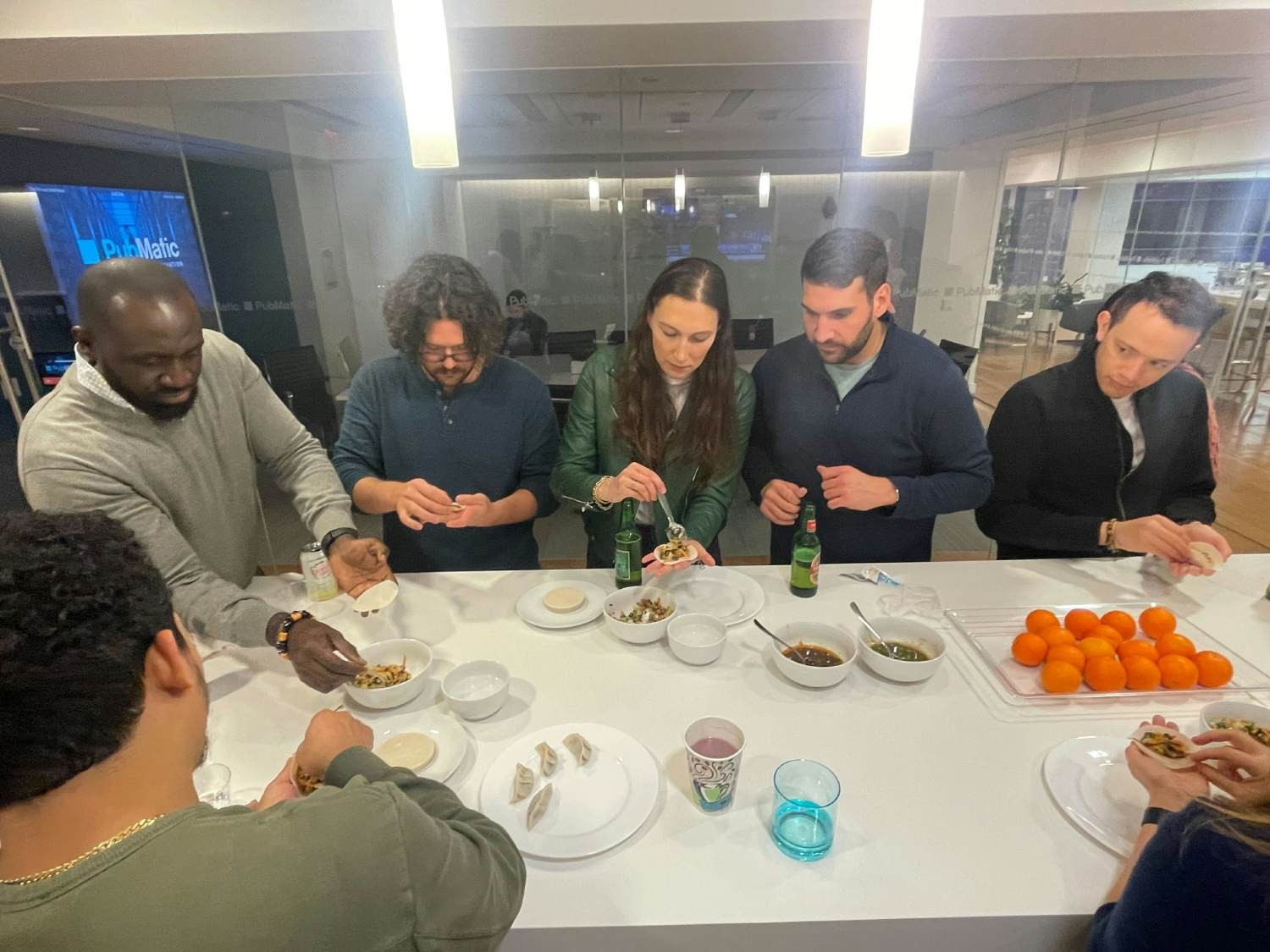 Dumping making class during the Lunar New Year Celebration in our office in NYC!