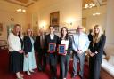 Margaret Sneddon Scholarship Award:  Notre Dame pupil  Amaris Barnes and Port Glasgow High's Grace Johnstone pictured at presentation.