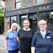 Nicola O'Neill, centre, is joined by customers Janice Rodger and Angela Jack