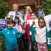 Highgate Primary School co-heads William Dean and Rebecca Lewis celebrate 'outstanding' rating