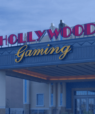 Front Entrance of Hollywood Gaming.