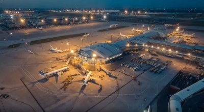 Planes at an airport