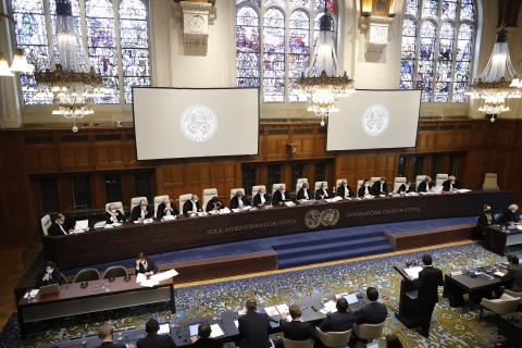 View of the ICJ Court room