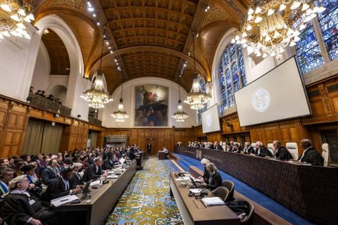 View of the ICJ Court room