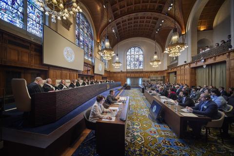 View of the ICJ Court room