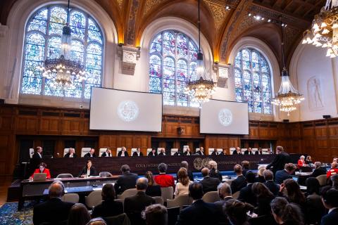 View of the ICJ Court room