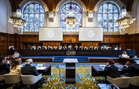 View of the ICJ courtroom