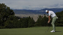 Watch: Rory McIlroy’s tee shot goes in the rough. His 3-wood goes in the water