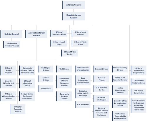 DOJ organizational chart