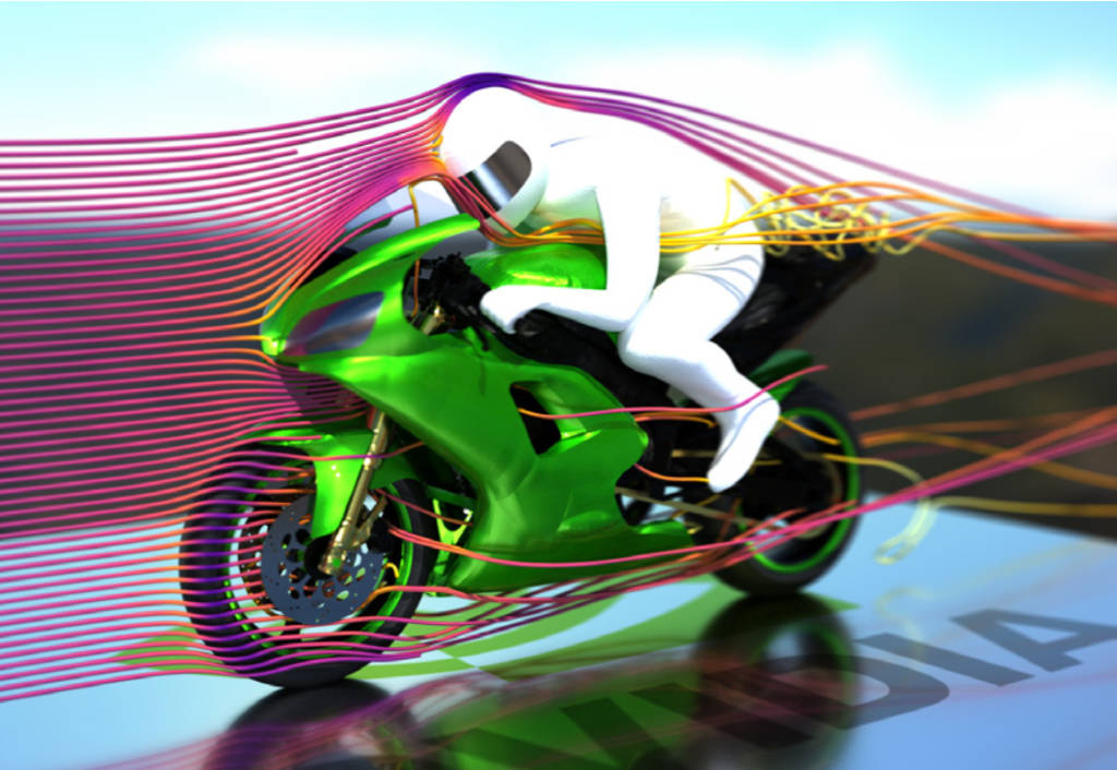 Pathtraced visualization of OpenFOAM motorbike – NVIDIA