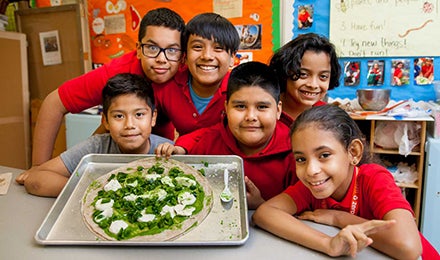 Students members of Edible Schoolyard NYC