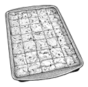 Jellyroll pan cutting diagram