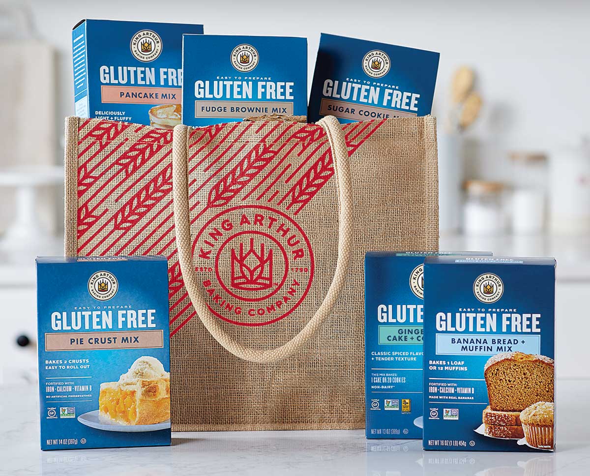 Boxes of King Arthur gluten-free mixes